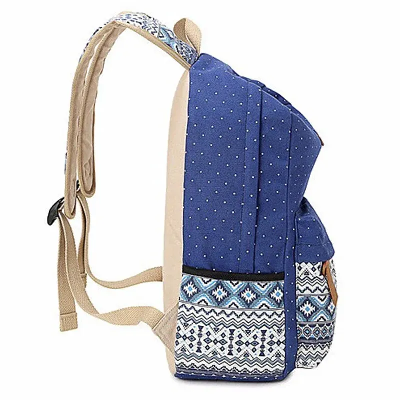 Canvas Print Women Backpack