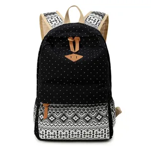 Canvas Print Women Backpack