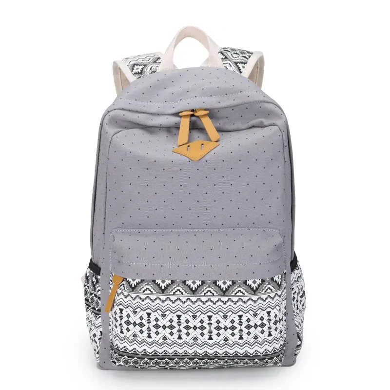 Canvas Print Women Backpack