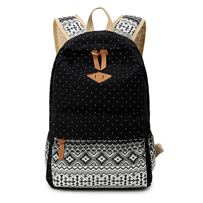 Canvas Print Women Backpack