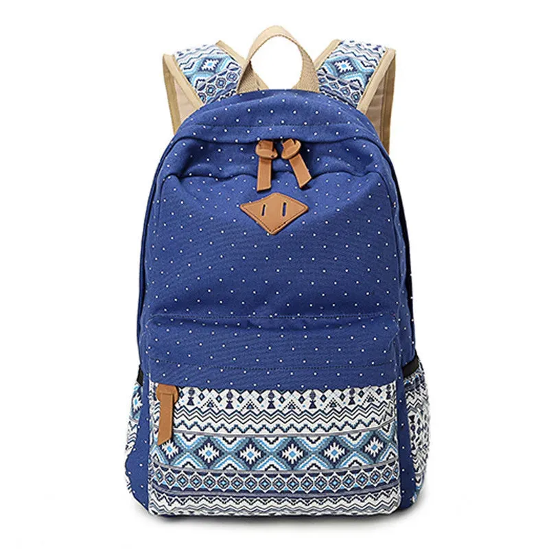 Canvas Print Women Backpack