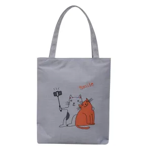 Canvas Printed Simple Fashion Packaging Book Handbags