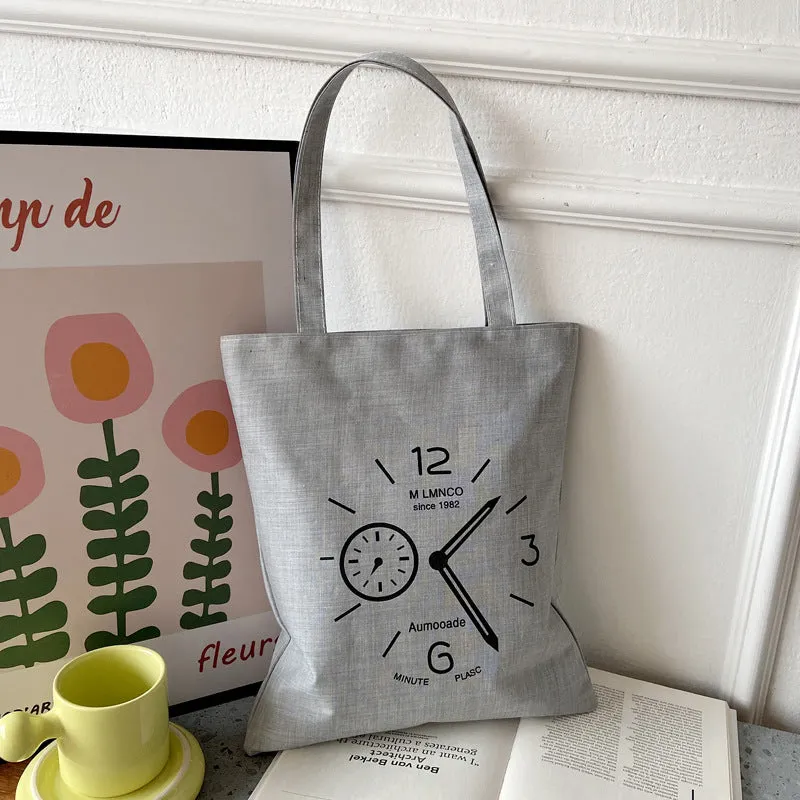 Canvas Printed Simple Fashion Packaging Book Handbags