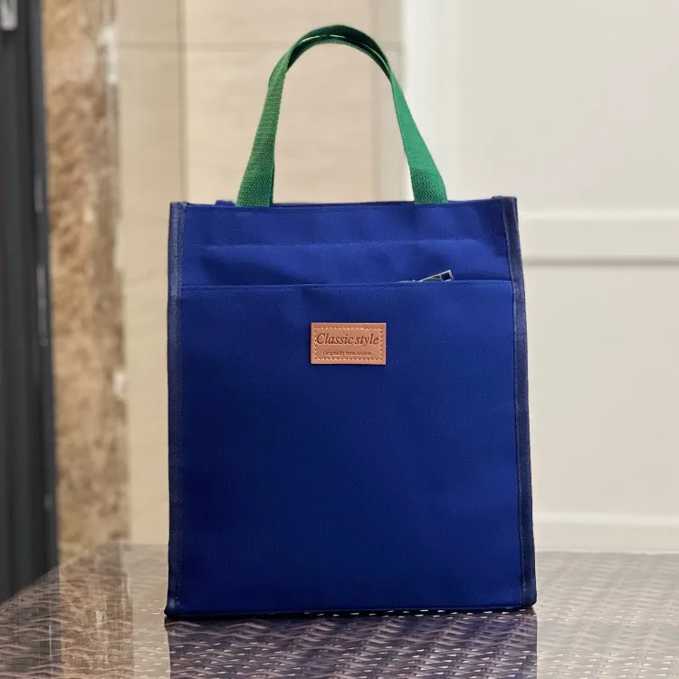 Canvas Solid Color Unisex Simple Lunch Box Handbags