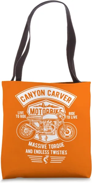 Canyon Carver Vintage Motorcycle Retro Design Tote Bag