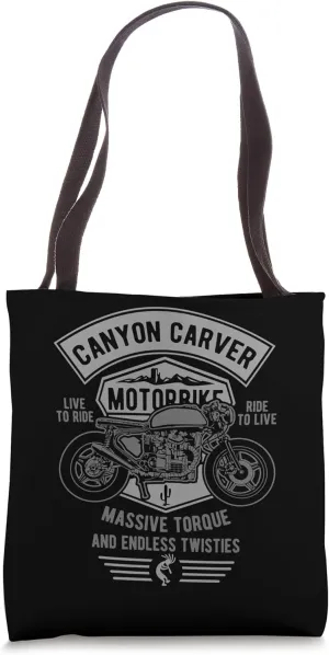 Canyon Carver Vintage Motorcycle Retro Design Tote Bag