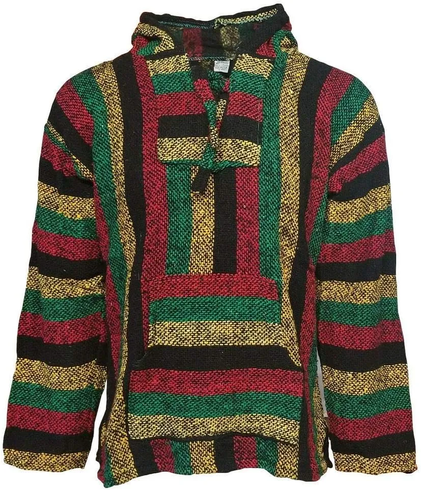 Canyon Creek Striped Woven Baja Jacket Coat Hoodie