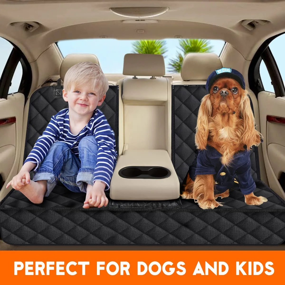Car Dogs Seat Cars for Car Seat Cover, Reat Most Back Built-in features Suvs - Waterproof Fits for Protector Dog Pet Trucks Seat Seat Seat Bench Armrest Cover, Car Black Cover Cover Non-Slip Middle Offer-ending soon