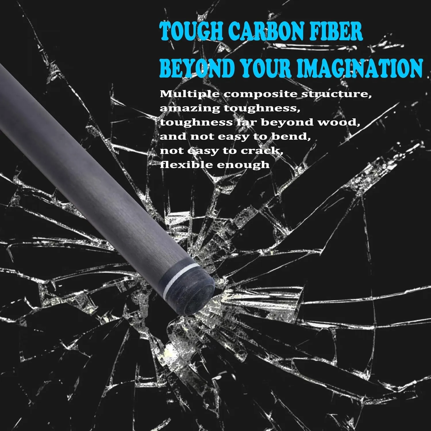 Carbon Fiber Pool Cue Stick Leather Wrap Professional Low Deflection Billiard Cue Stick 12.5mm Carbon Fiber Technology Pool Cue
