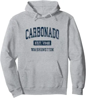 Carbonado Washington WA Vintage Athletic Sports Design Pullover Hoodie