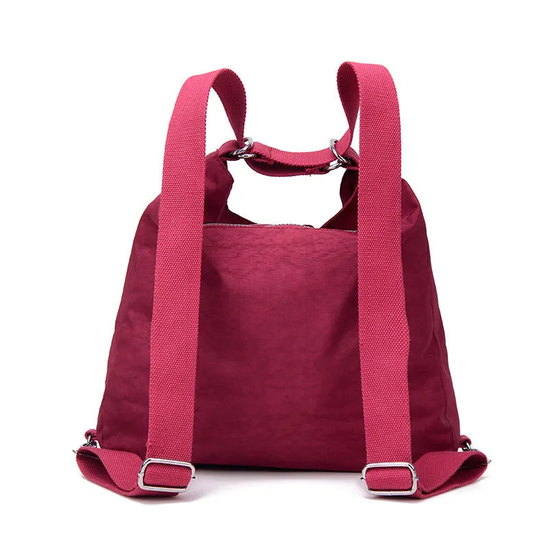 Carly – Crimson Multi-Pocket Crossbody Bag with Adjustable Strap