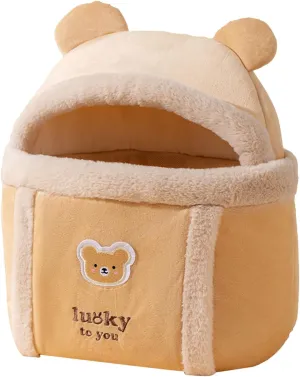 Carrier Bag for Plush Outdoor Backpack Carrier Dog Travel Bag Winter Autumn Windproof Carrier with Hand Warmer