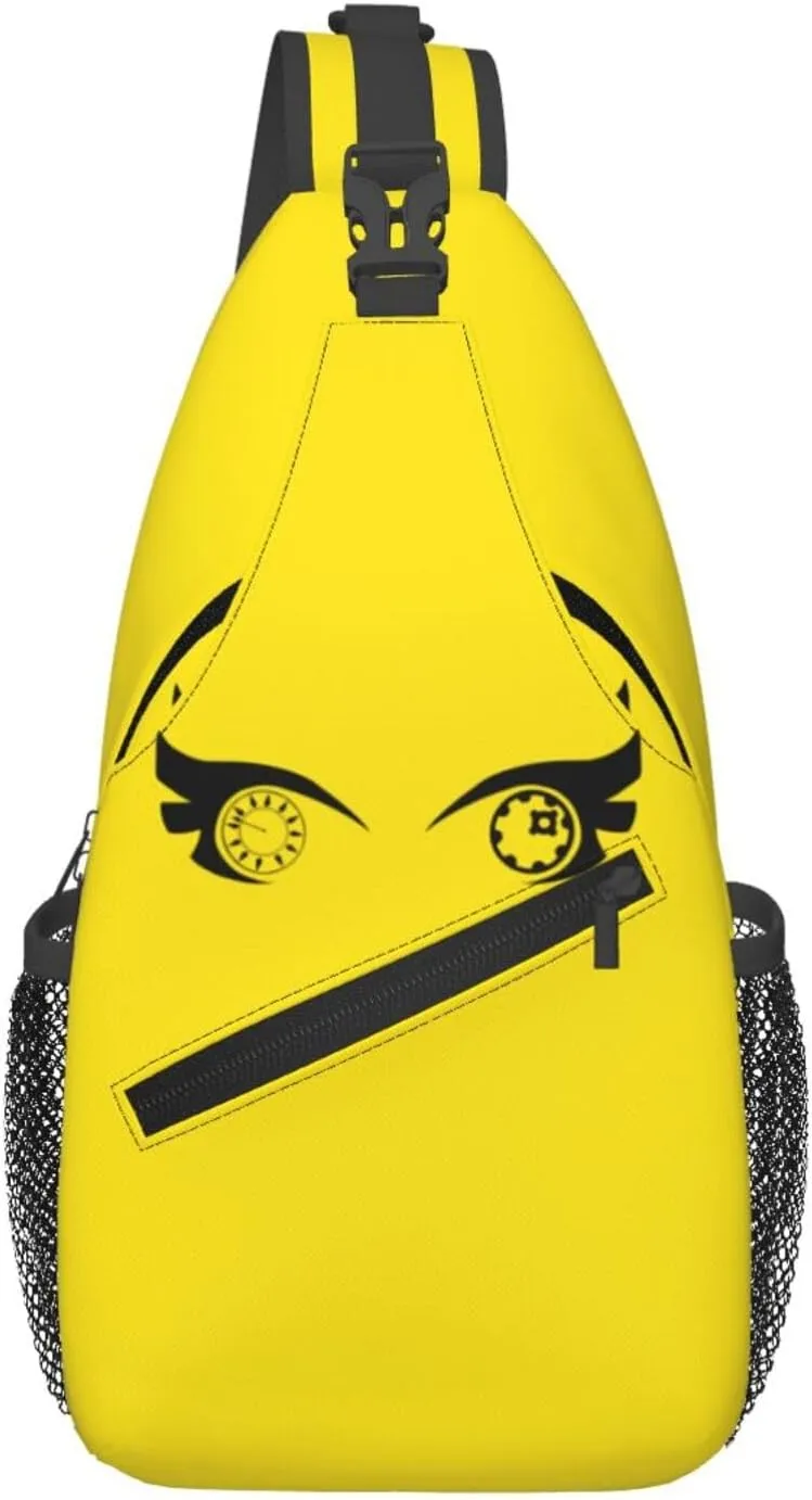 Cartoon Cool Eyes Crossbody Bag Cross Chest Bag Adjustable Sling Backpack Sports Gym Shoulder Bags Travel Cycling Daypack Diagonally Casual Rucksack