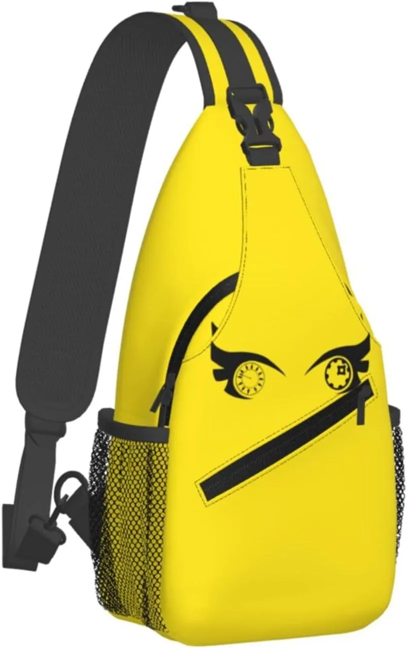 Cartoon Cool Eyes Crossbody Bag Cross Chest Bag Adjustable Sling Backpack Sports Gym Shoulder Bags Travel Cycling Daypack Diagonally Casual Rucksack