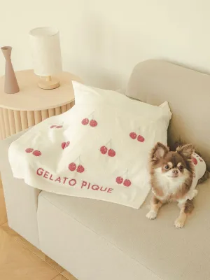 CAT & DOG Smoothie Cherry Pattern Pet Blanket