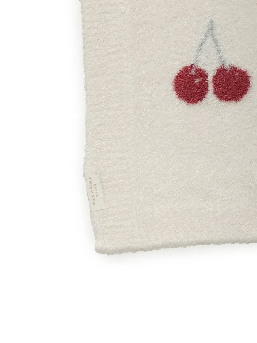 CAT & DOG Smoothie Cherry Pattern Pet Blanket