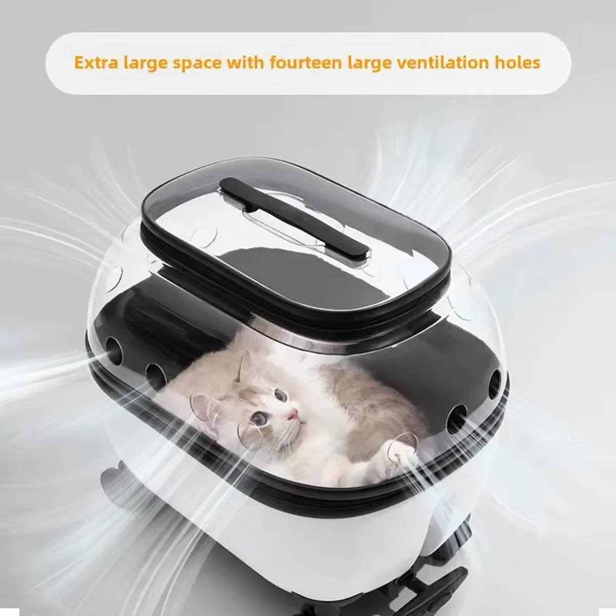 Cat Bag Portable Pet Trolley Carrier Travel Box Out and About Pet Transport Case