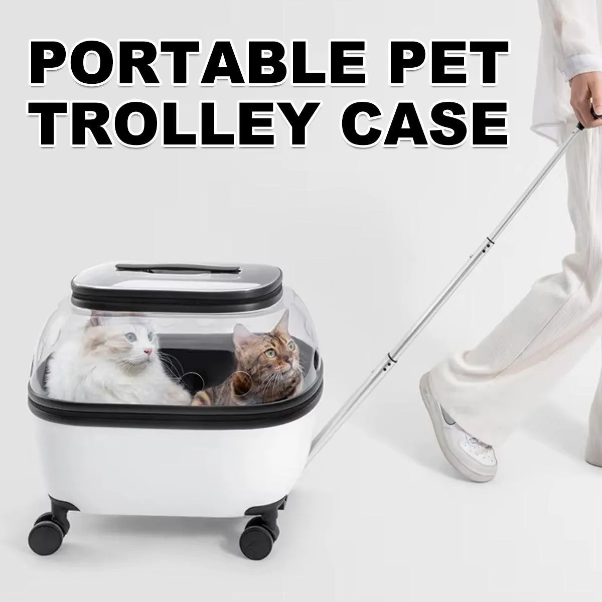 Cat Bag Portable Pet Trolley Carrier Travel Box Out and About Pet Transport Case