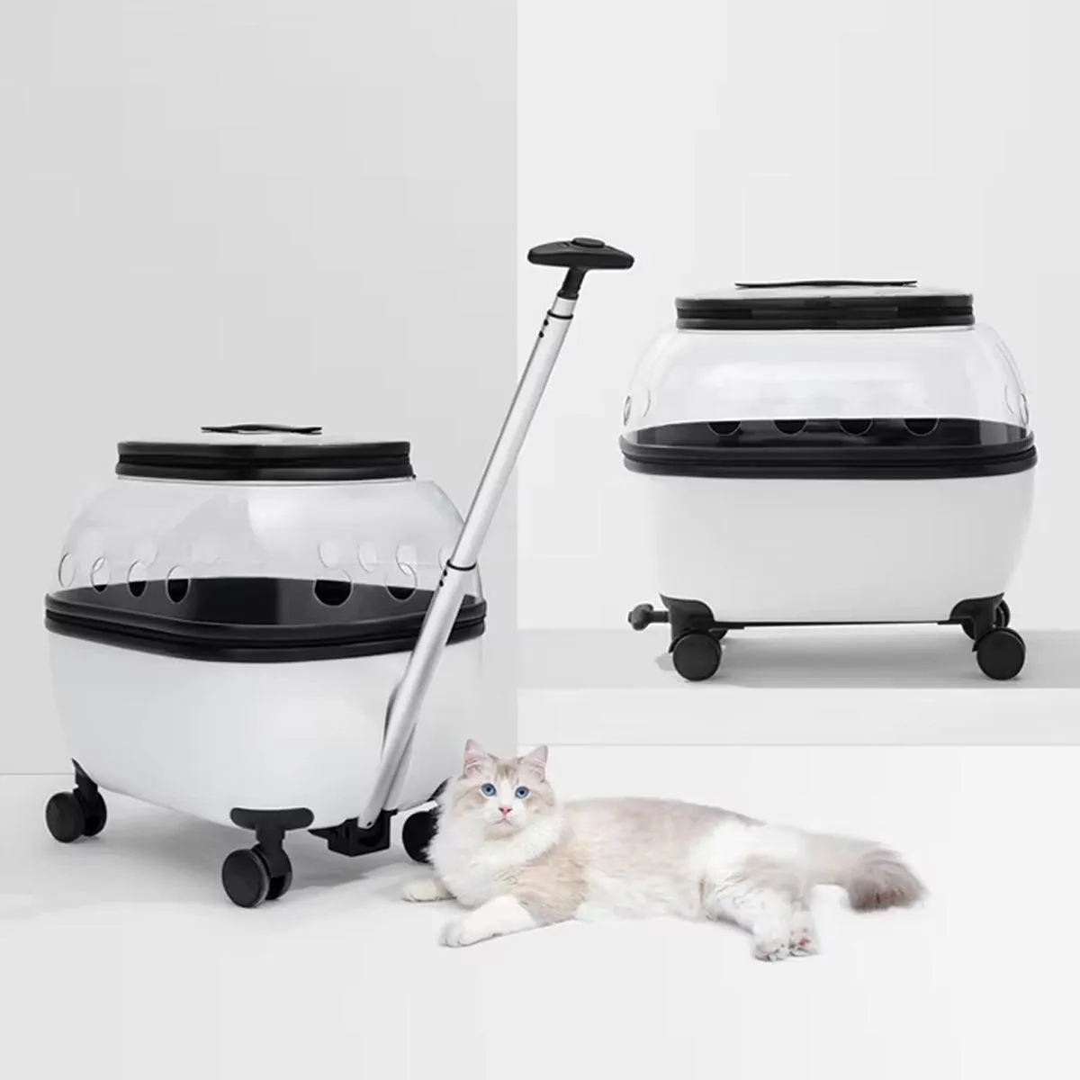 Cat Bag Portable Pet Trolley Carrier Travel Box Out and About Pet Transport Case