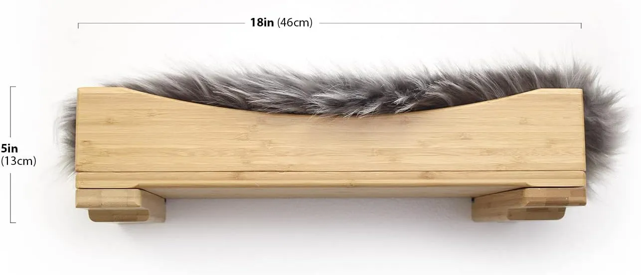 Catastrophic Creations The Nest Cat Bed – Modern Cat Bed – Bamboo Bed for Cats – Warm & Plush Pet Bed – Modular Cat Beds for Indoor Cats – Faux Fur Nap Cat Bed