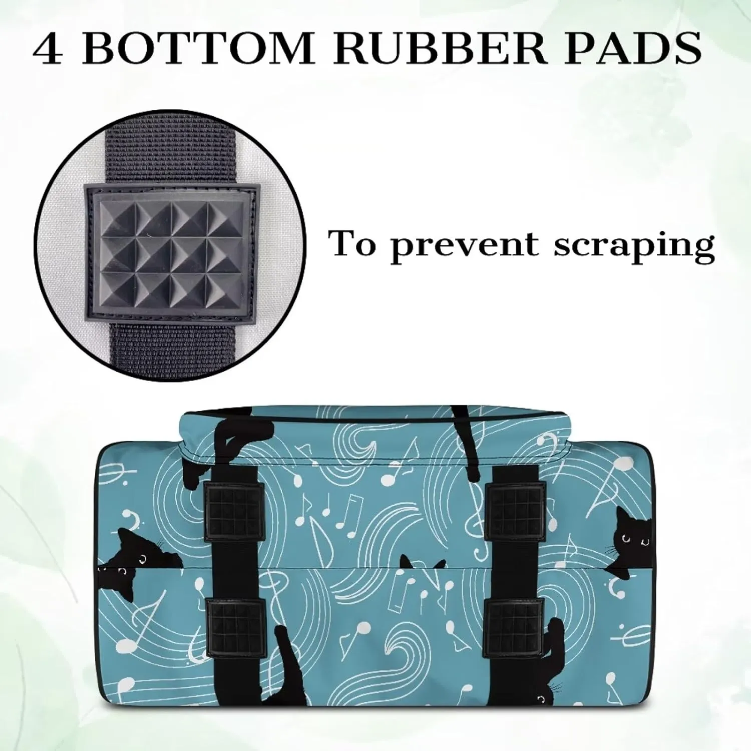 Cats Notes Sewing Bag Large Capacity Sewing Machine Tote Bag Universal Sewing Box Storage Bags for Most Singer, Brother Sewing Machines and Extra Sewing Accessories