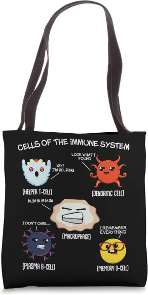 Cells Of The Immune System Science Fan Biology Immunologist Tote Bag