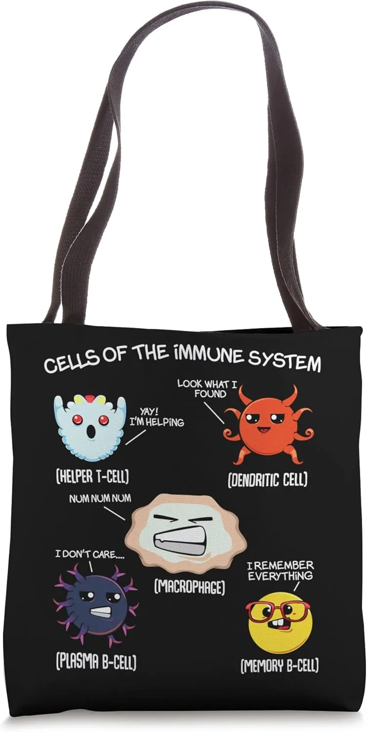 Cells Of The Immune System Science Fan Biology Immunologist Tote Bag