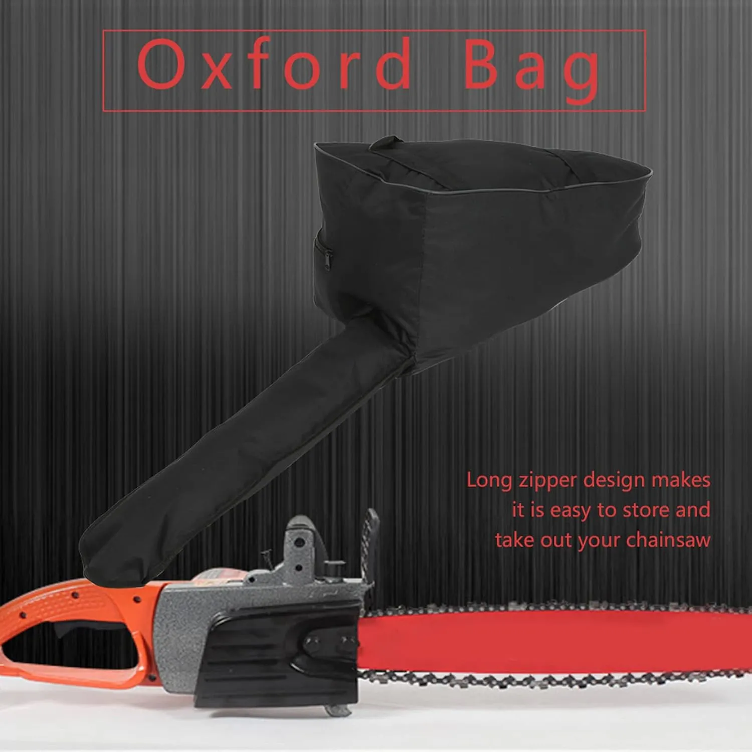 Chainsaw Storage Bag Carrying Case for Saws 20in Waterproof Oxford Fabric Cover (Black)