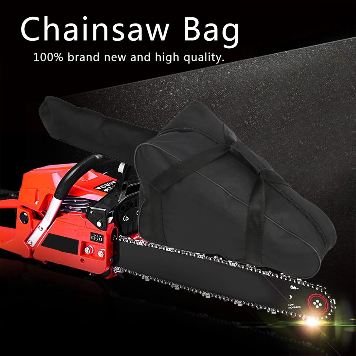 Chainsaw Storage Bag Carrying Case for Saws 20in Waterproof Oxford Fabric Cover (Black)