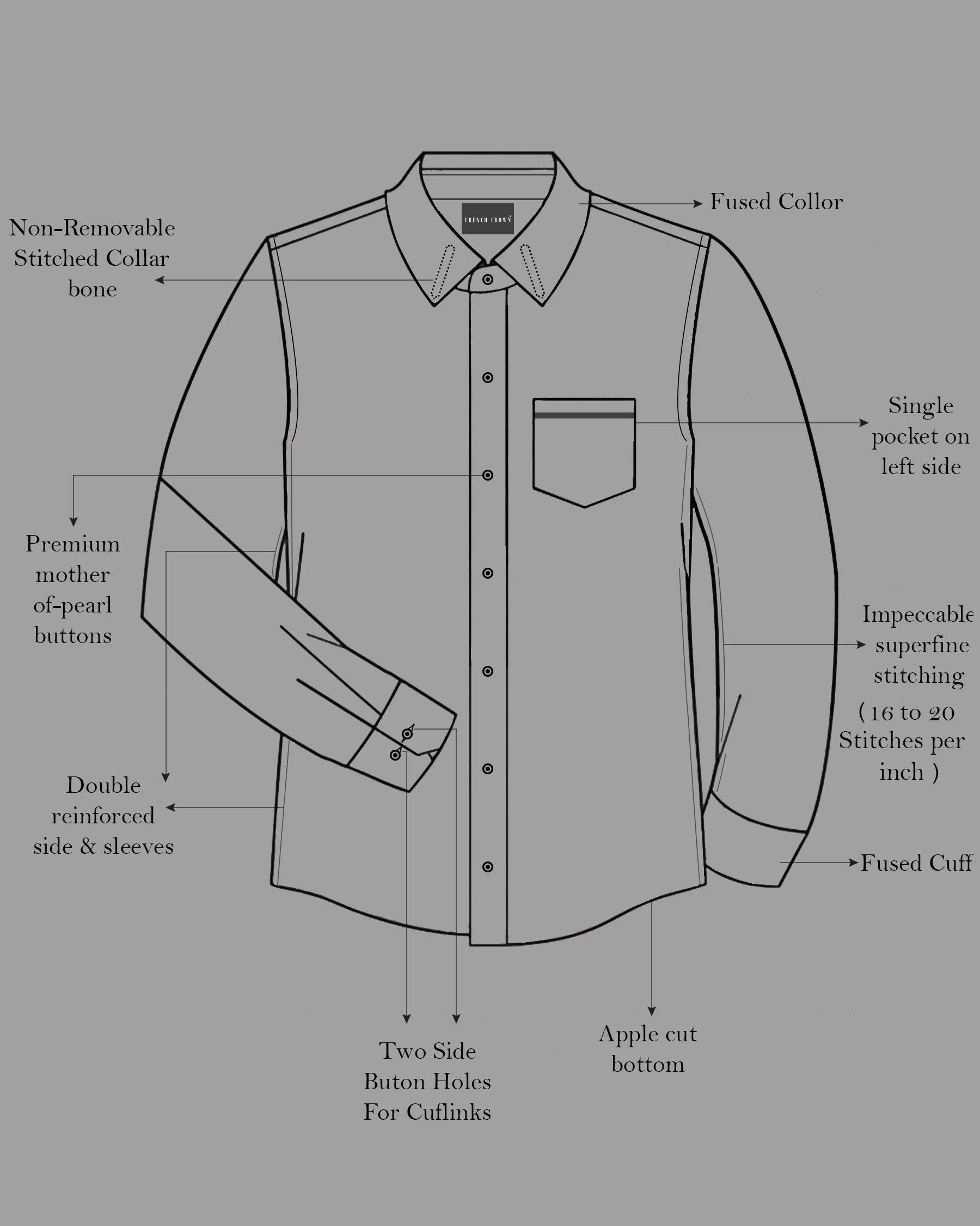Chateau Gray Printed Royal Oxford Shirt