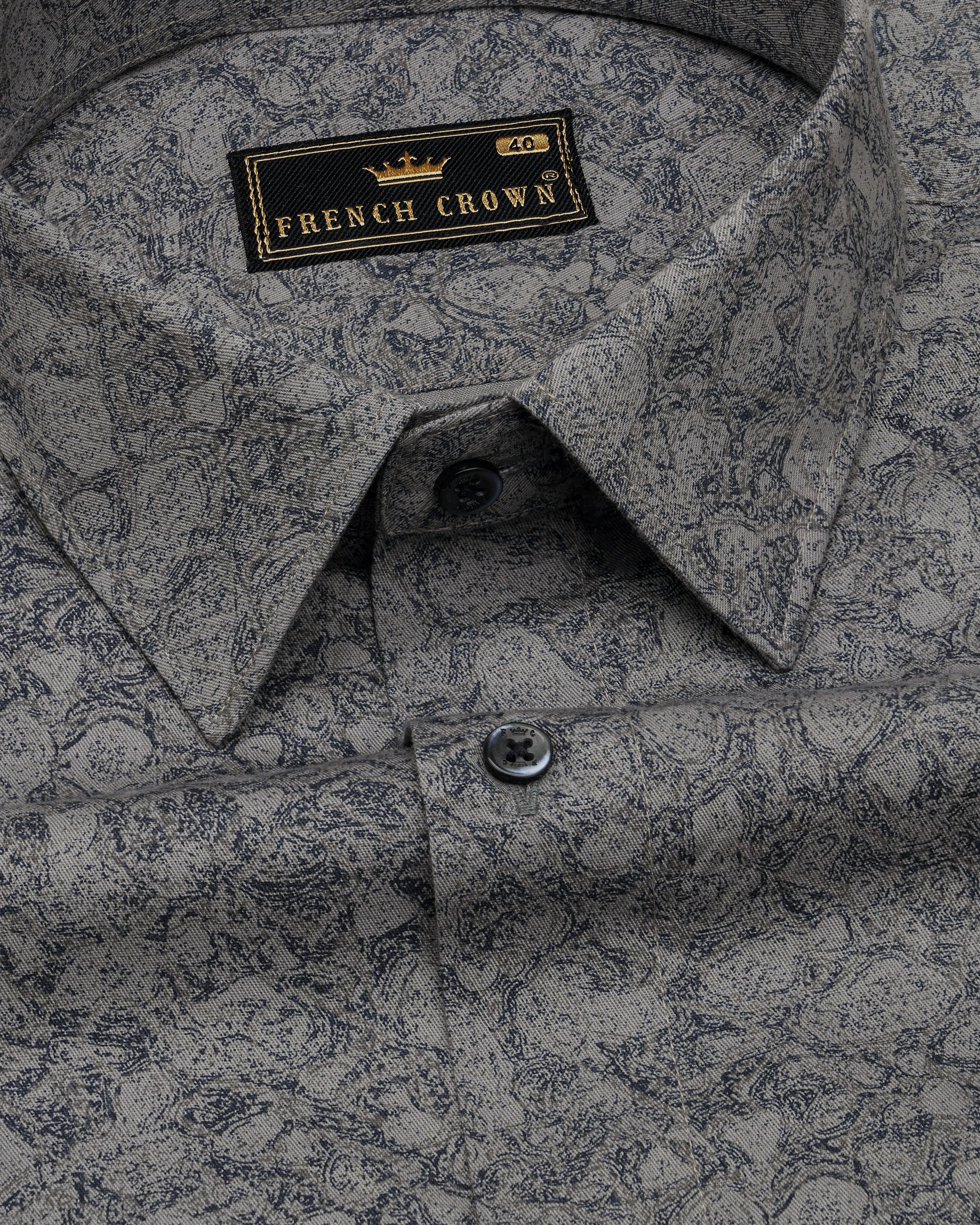Chateau Gray Printed Royal Oxford Shirt