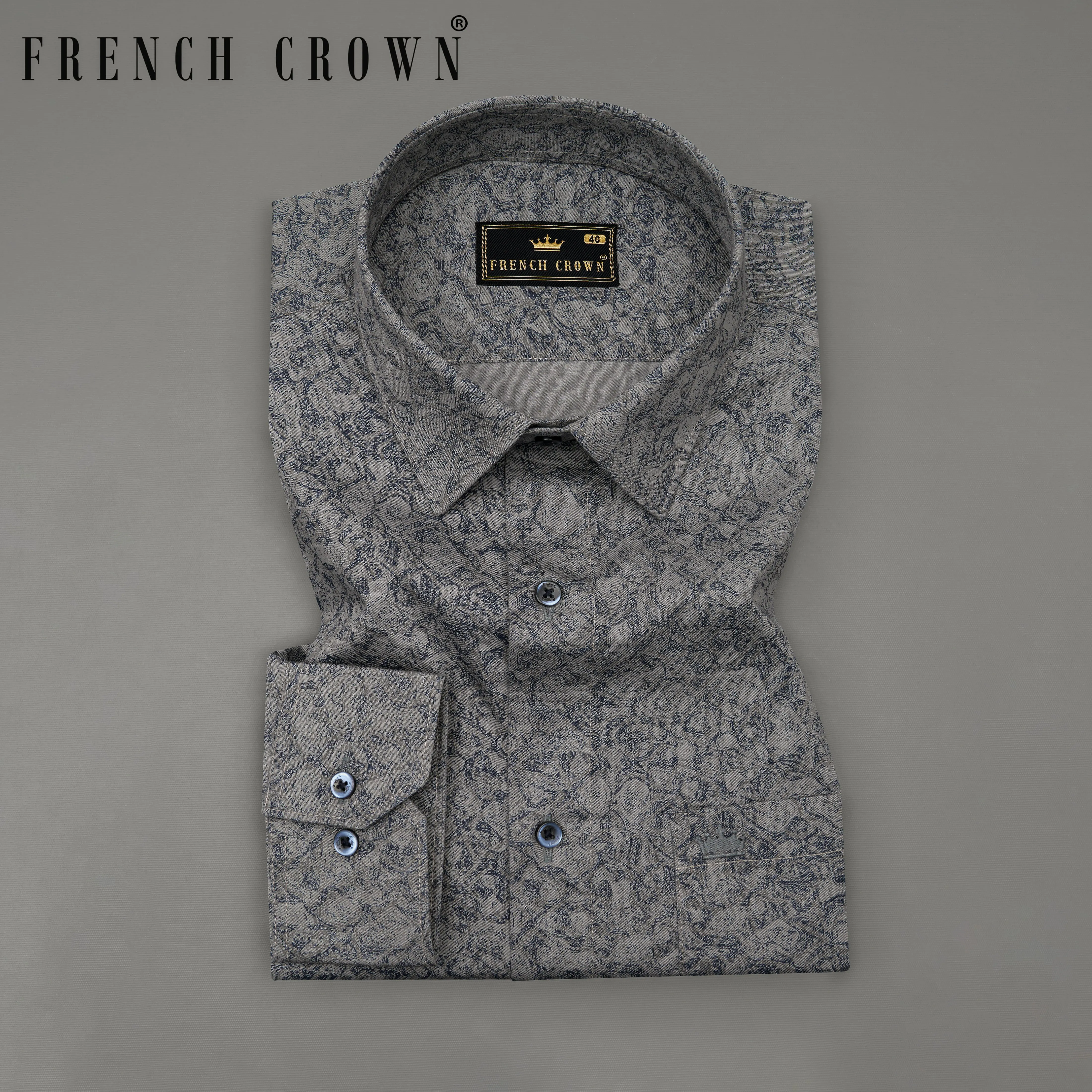 Chateau Gray Printed Royal Oxford Shirt