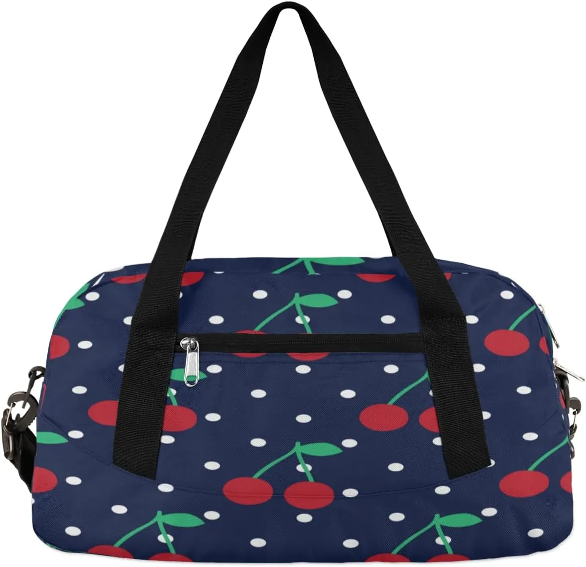 Cherry Dots Pattern Gym Bag, Duffle Bag, Weekender Bag, Duffel Bag, Overnight Bag, Travel Duffel Bag, Dance Bag, Tote Bag, Beach Bag, Pool Bag, Gym Duffle Bag, Carry on Bag