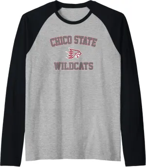 Chico State Wildcats Campus Classic Raglan Baseball Tee