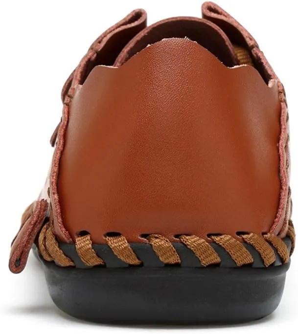 ChicWind Men's Summer Breathable Cowhide Casual Driving Moccasins Shoes