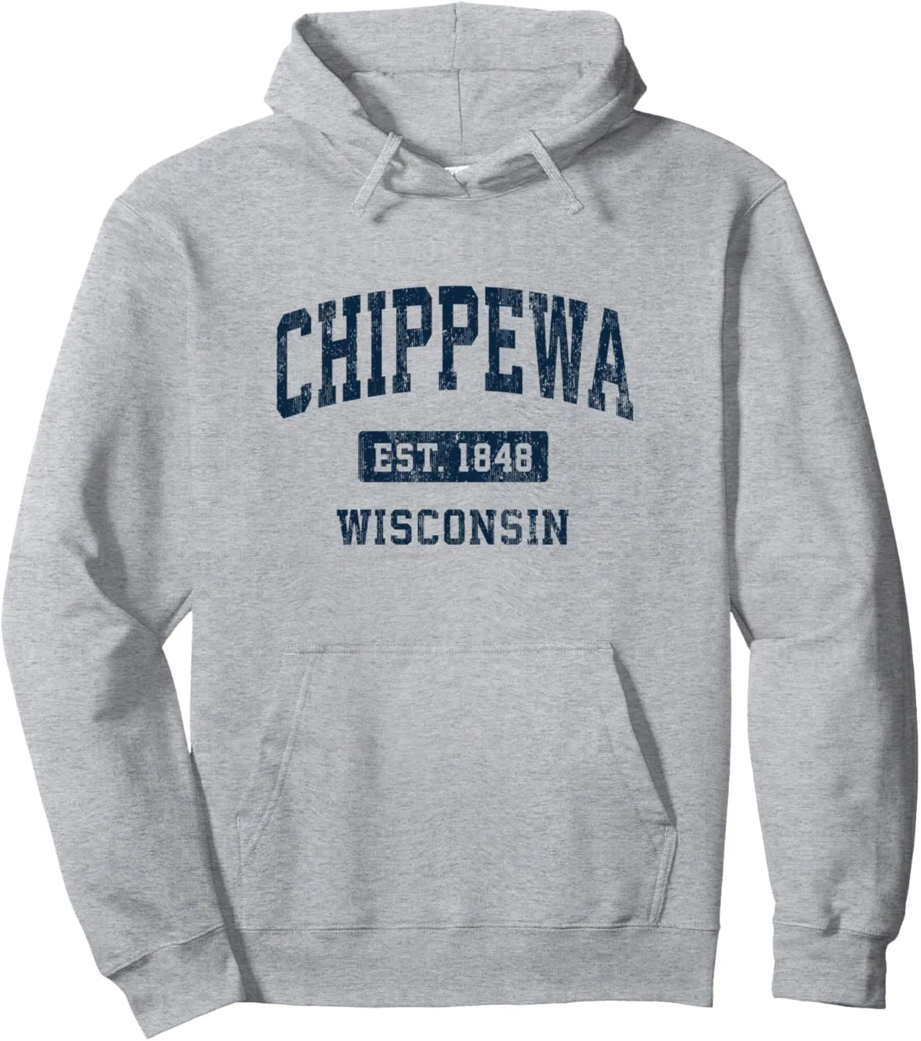 Chippewa Wisconsin WI Vintage Athletic Sports Design Pullover Hoodie