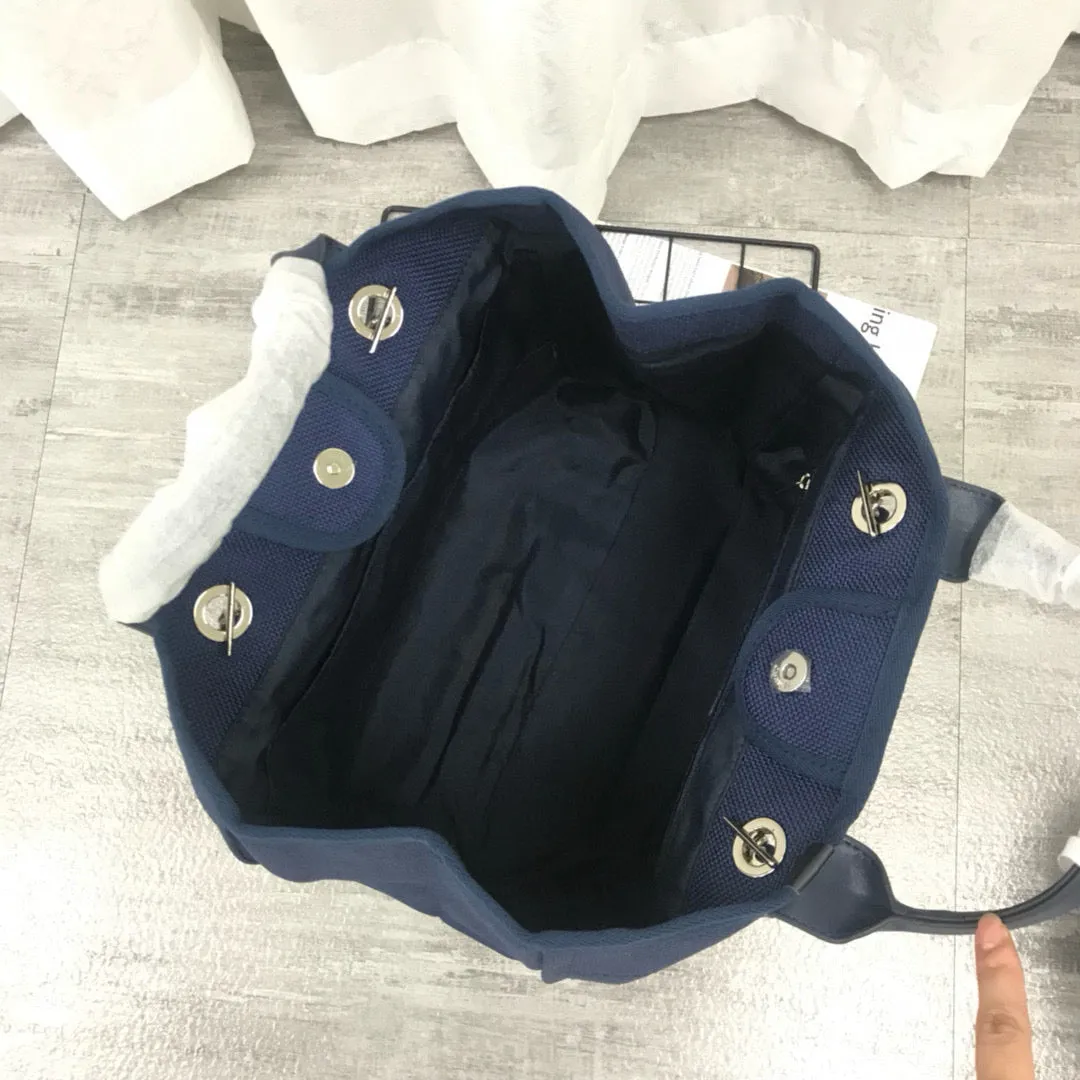 Ch*nl Large Woven Canvas Tote Bag