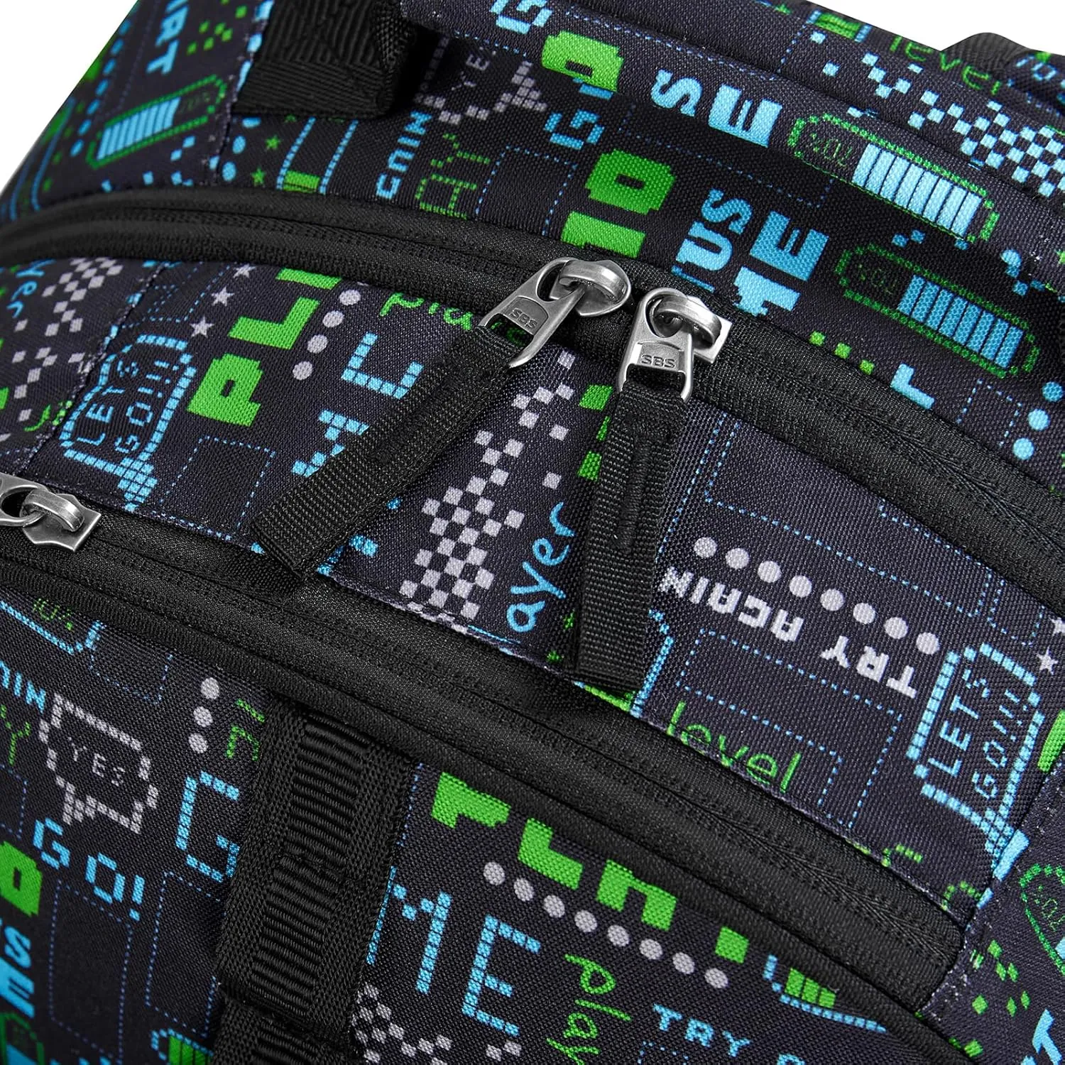 Choco Mocha Gamer Backpack for Boys, Kindergarten Backpacks for Boys Backpack Ages 6-8, Boy Elementary School Bookbag 17 Inch, Black