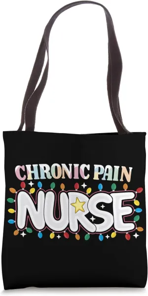 Chronic Pain Nurse Christmas Pain Management Nursing NP Crew Tote Bag