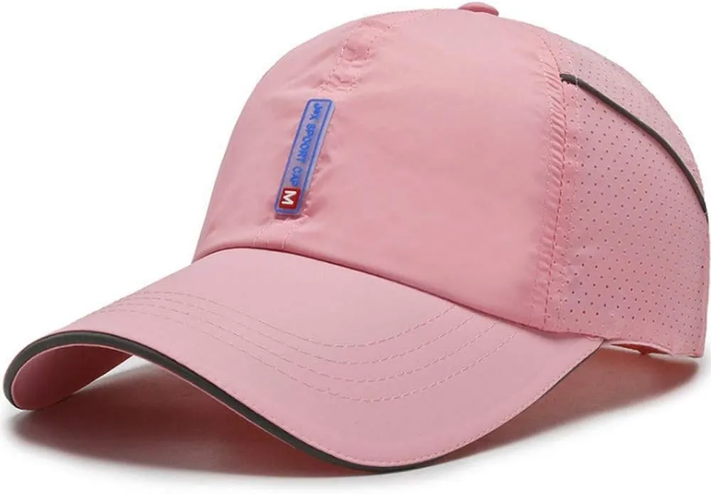 CLAPE Quick Dry Sports Cap Summer UV Protection Mesh Running Hat Lightweight Waterproof Breathable Reflective Sun Visor Hats
