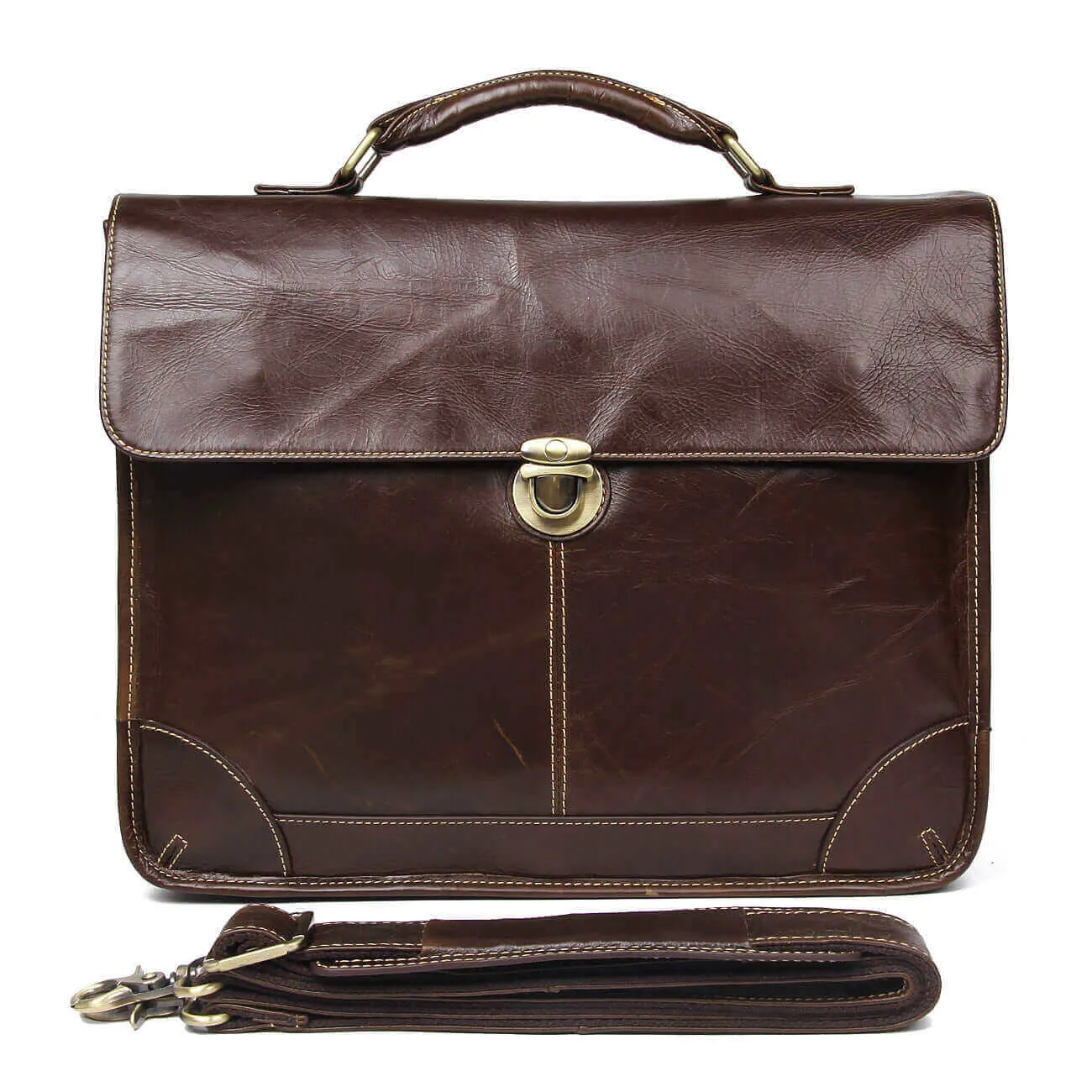 Classic Leather Laptop Bag for Men - Timeless and Versatile