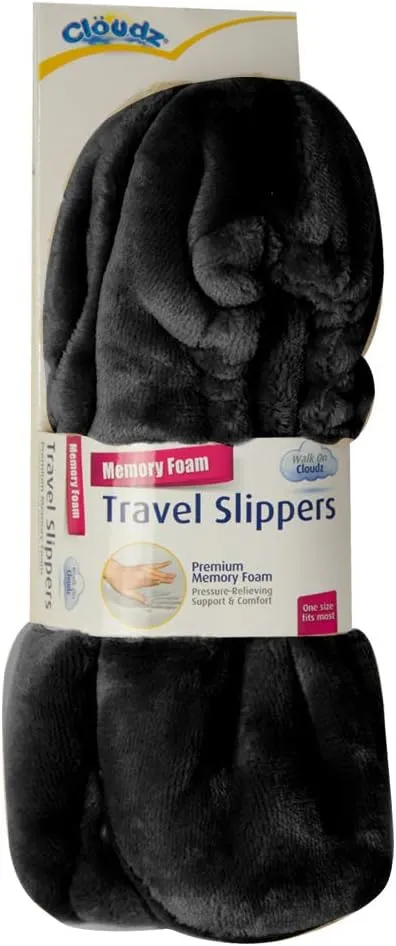 Cloudz Women's Black Animal Travel Slippers