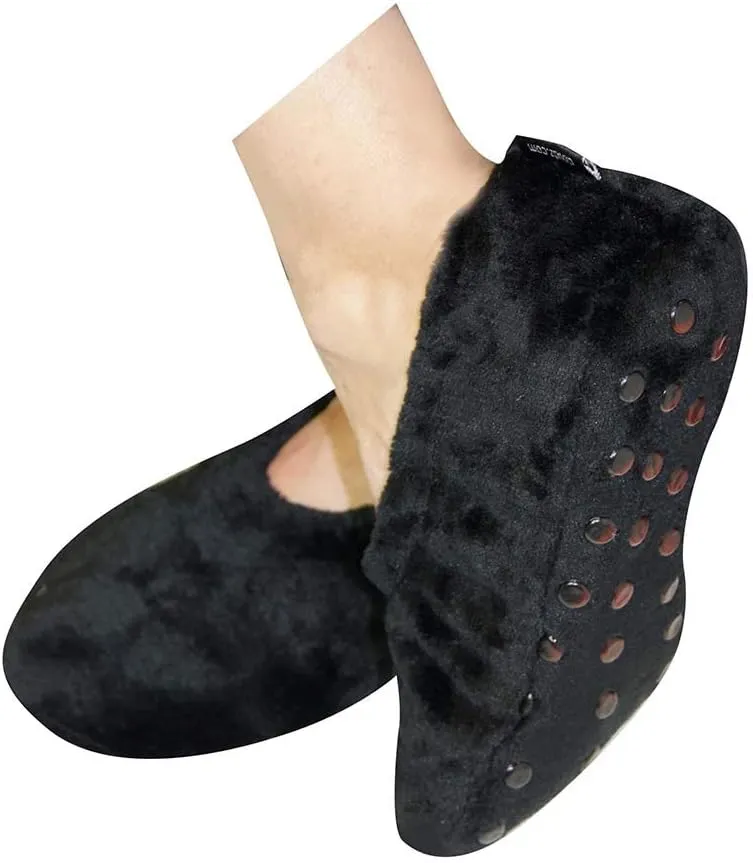 Cloudz Women's Black Animal Travel Slippers