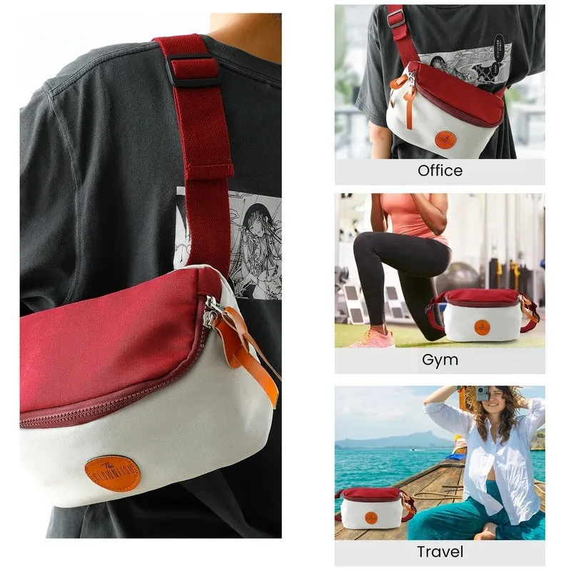 Clownfish Sling Bag - Durable, Multifunctional | 24x14x9cm | Red & White