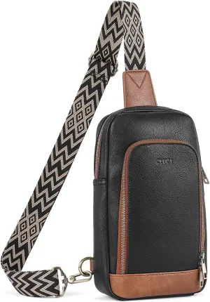 CLUCI Crossbody Bags for Women - Sling Backpack Travel Bag in Leather