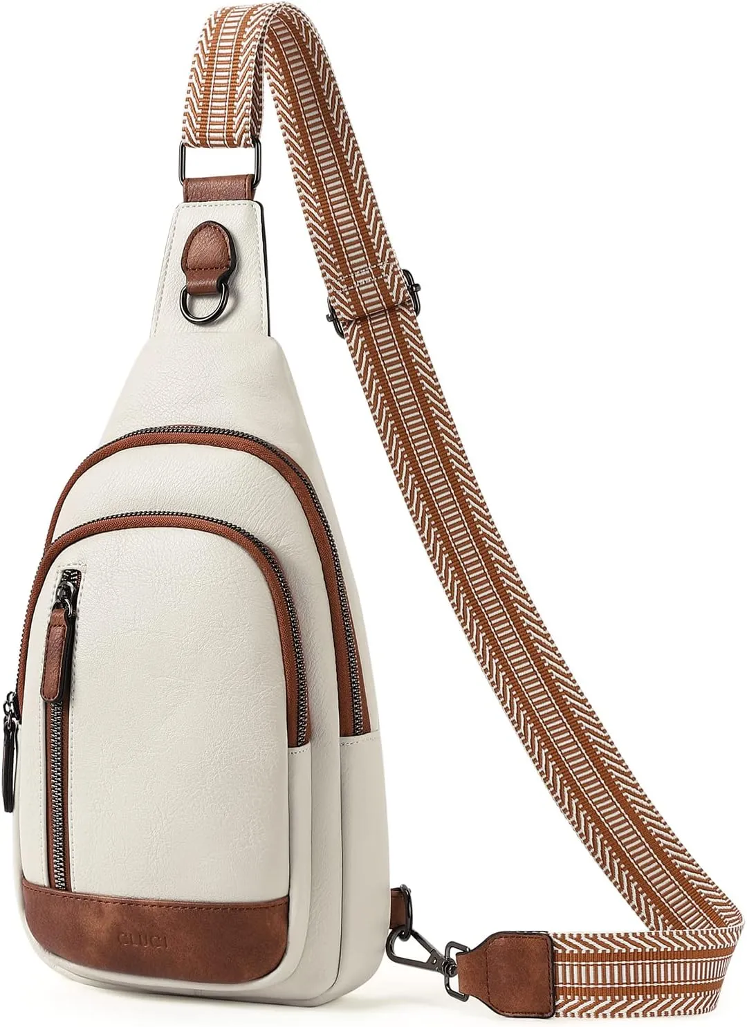 CLUCI Crossbody Bags for Women - Sling Backpack Travel Bag in Leather