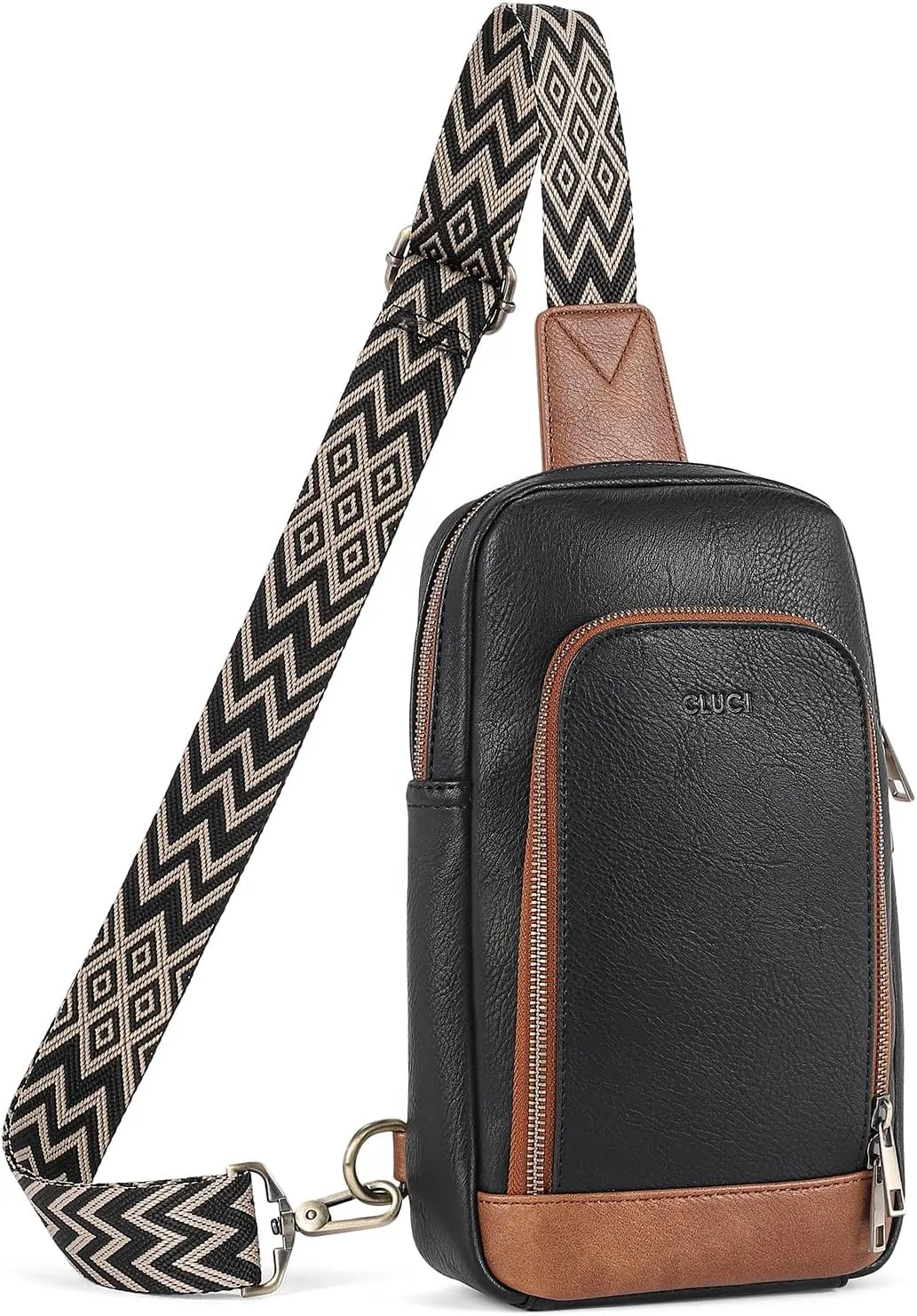 CLUCI Crossbody Bags for Women - Sling Backpack Travel Bag in Leather