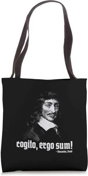 Cogito Ergo Sum René Descartes Principles Philosophy Quote Tote Bag