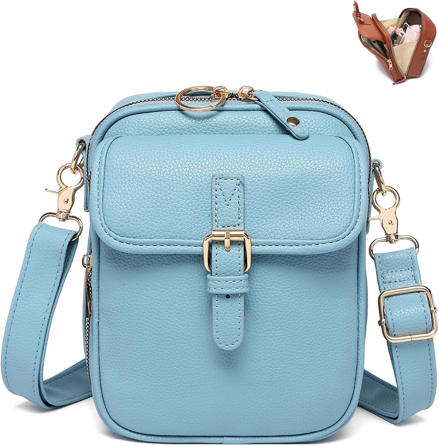 Collaborate Crossbody Leather Bag for Women - Urvashi Crossbody Genuine Leather Bag, Collaboraten1 Purse, Card Slots