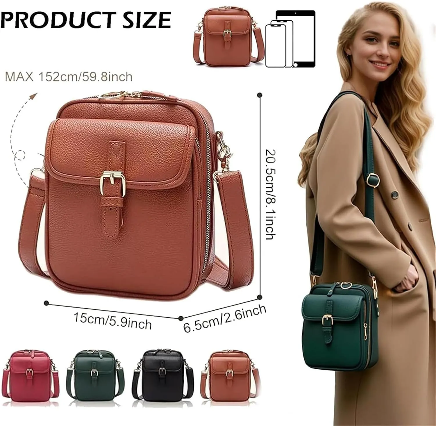 Collaboraten1 Crossbody Leather Bag, Collaborateam Urvashi Tojoyride Collaboration Shoulder Bags for Women Travel